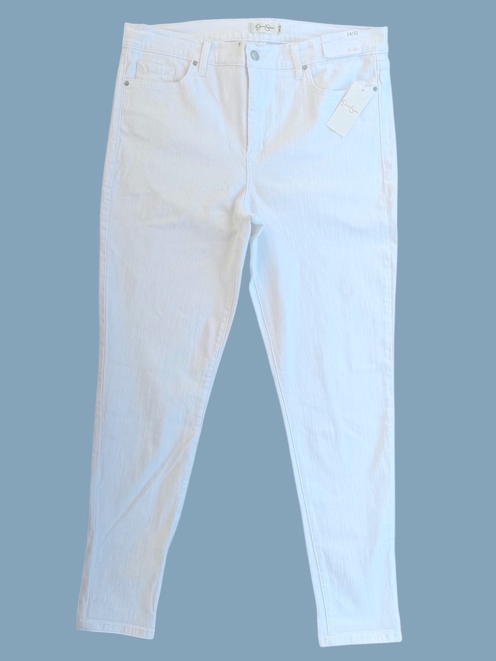 Jessica Simpson White Rolled Ankle Jeans